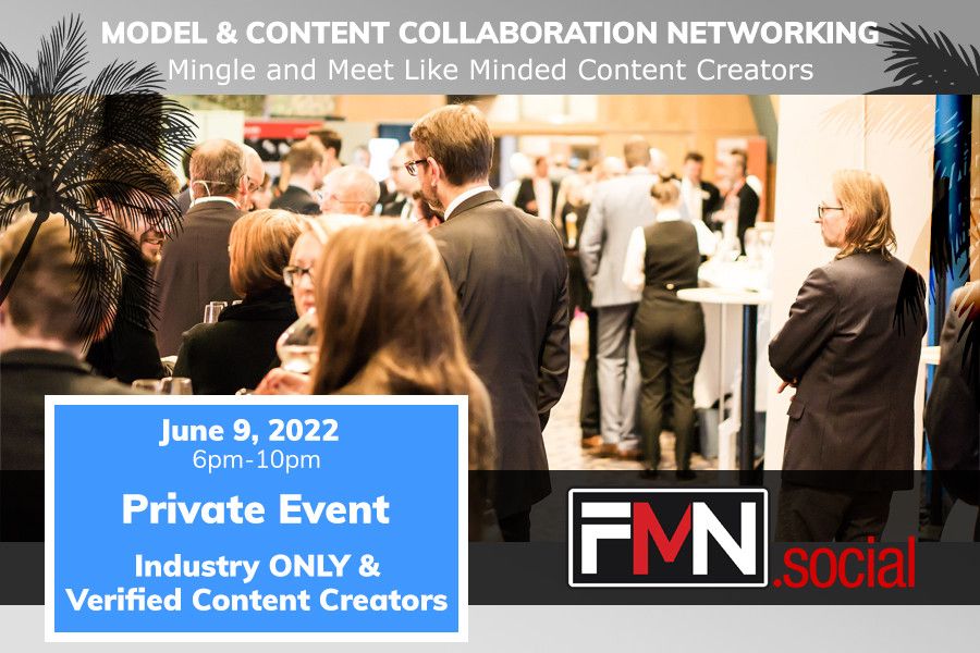  Models, Content Creators and Verified Producers Networking Event <br> <br>We are hosting an industry content creator and producer networking event where models, content creators, producers and social media influencers can network with other peers in the area.    <br>  <br>Why?  <br>- Collaborate with other creators. <br>- Find paid gigs with LEGIT producers. <br>- Meet social media influencers who can boost your following. <br>- Share ideas with other content creators. <br>- Meet industry experts with years of experience.  <br>- Gain Knowlege from others who are doing it. <br>- Industry Safe, Nutrual envirment where you can learn more about the industry.  <br>  <br>When: Thursday June 9, 2022 <br>Time: 6pm-10pm    <br> <br>Who should attend: Models, Photographers, Directors, Content Creators, Social Influencers, anyone selling adult/fetish content looking to network with industry peers.  <br> <br>HOW TO GET IN FREE? <br>If you are a Verified Industry Professional on FMN.social and you can get a 100% off coupon so the event will be FREE.  <br>  <br>How to Attend as verified user:   <br>1. Go to the Event Page <br>2. Click on the Going Button. <br>3. @elithomas will contact you with a coupon code for FREE ticket. 