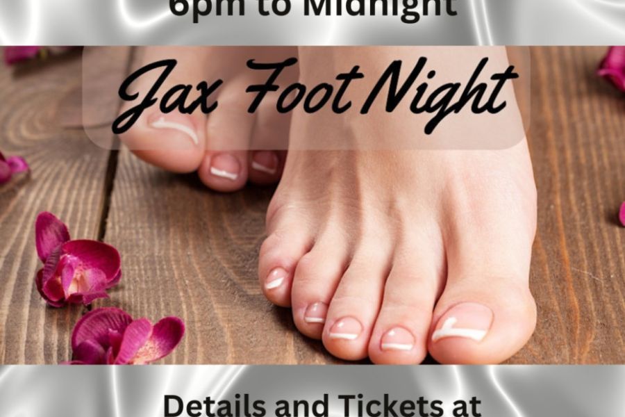  Hello FOOTLOVERS!!  <br>  <br>Its time for another Jacksonville Foot Night Event!  <br>  <br>This is the First Footnight of 2024 !  <br>  <br>The NEW YEAR Foot Night, 6pm-10pm (till 12mid for Foot-VIP’s)  <br>  <br>We are giving you an EXCLUSIVE NIGHT- THURSDAY NIGHT January 11th  <br>  <br>Standard Ticket holders 6pm-10pm  <br>  <br>FOOT VIP Members 6pm-12midnight YOU GET 2 extra hours!!  <br>  <br>Our friendly staff and Gorgeous A-List Foot models are top notch and incredible!  <br>  <br>This is the Best Foot Event in Florida!  <br>  <br>This is THE PLACE to relax and meet multiple foot models in one place!  <br>  <br>Follow US on Twitter and IG. they will be interacting with us there.  <br>  <br>@CKJStudioJax  <br>  <br>Get your tickets NOW! Get Tickets IN AVANCE and Save!  <br>  <br>I F YOU MISS “ADVANCE TICKETS” ” AT THE DOOR TICKETS” ARE AVAILABLE  <br>  <br>PROMOTIONAL LINKS:   <br>  <br>Twitter @Footnight @FootnighOC   <br>Facebook @footnight @footNightInternational  <br>IG: @footvegas1 @footnight  <br>snapchat: @footvegasdotcom  <br>Fetlife: @footnight @CKJEvents  <br>Our friendly staff and Gorgeous A-List Foot models are top notch. This is the Best Foot Event in Florida!  <br>  <br>This is THE PLACE to relax and meet multiple foot models in one place!  <br>  <br>Get your tickets NOW! Get Tickets IN AVANCE and Save! 