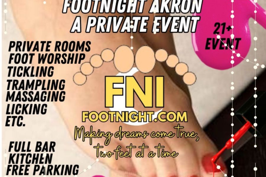  Akron Ohio… FOOT Fetish PARTY Hosted by; KDynamite @kid_dynamitexxx <br> <br>Private & Discreet Entry <br> <br>Tickling****Trampling****Foot Massage**** <br> <br>MAKING DREAMS COME TRUE, TWO FEET AT A TIME! <br> <br>Open and Private play spaces…. Choose the ticket that customizes your perfect evening of feet <br> <br>APPROVED MODELS WILL BE LISTED WITH PHOTOS THE WEEK OF EVENT. 