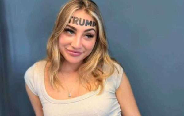 OnlyFans model tattoos Donald Trump's name on her forehead